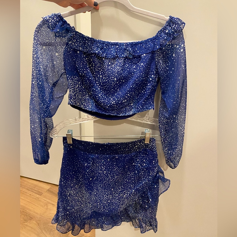 By the Way matching blue and white star set